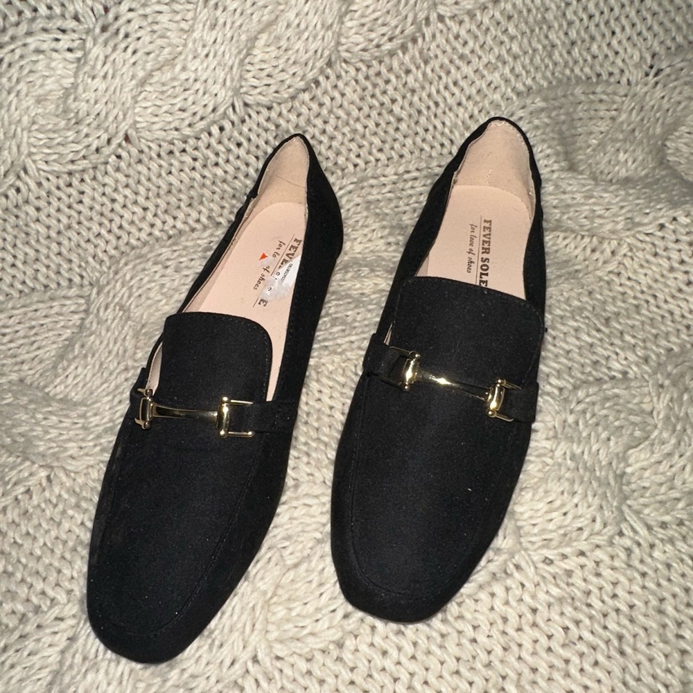 Feversole‎ Women's Fashion Trim Deco Loafer Flats Faux Suede